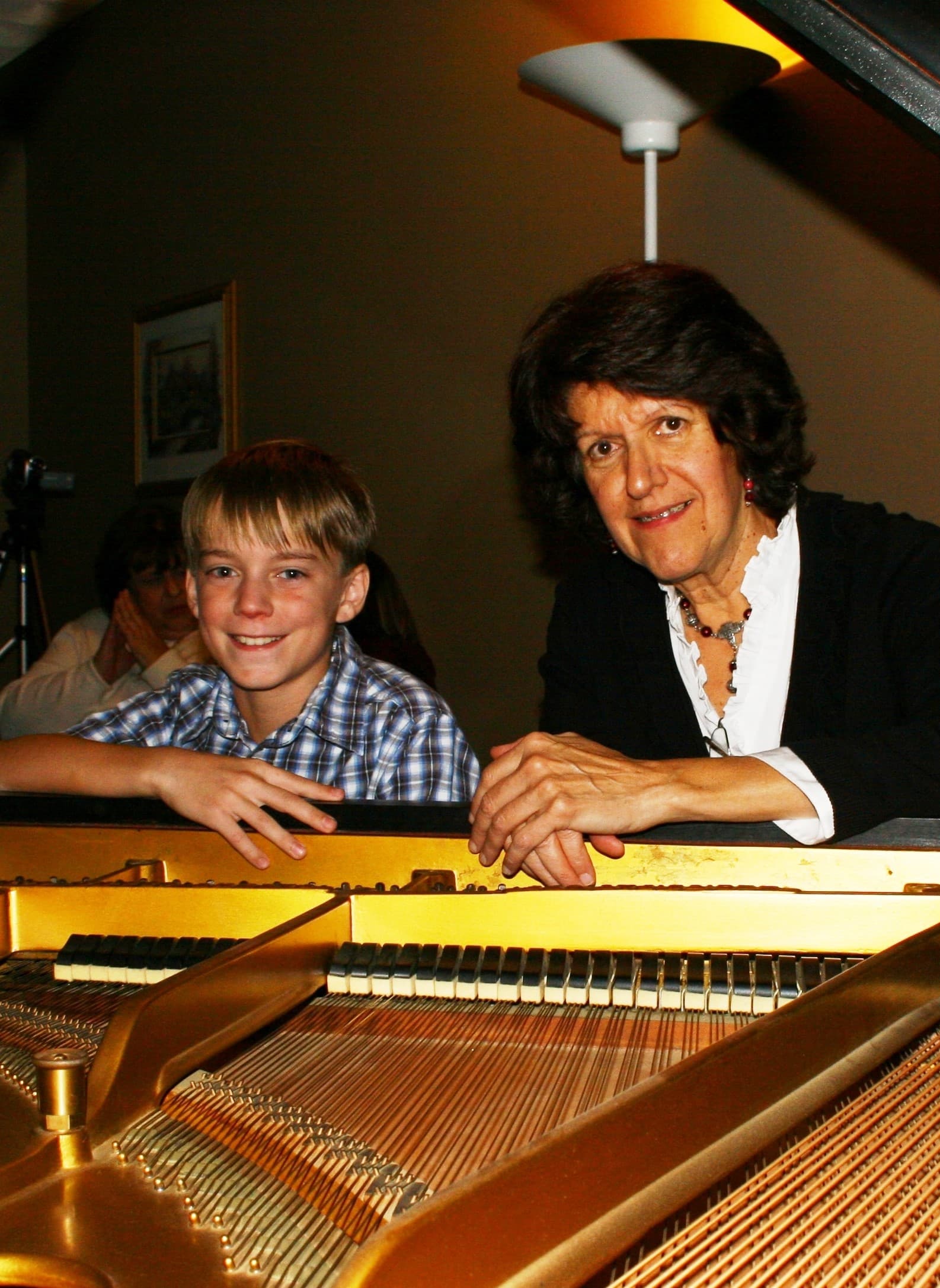 A picture of me and my first teacher, Maria Meirelles