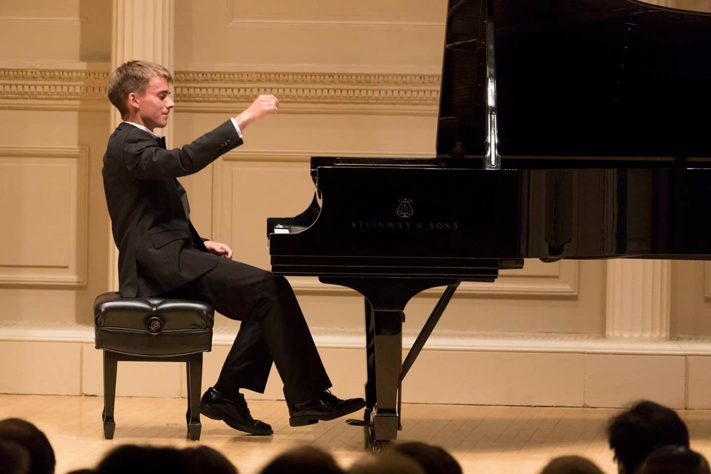 A picture of me from my performance at Carnegie Hall as a prize winner at the New York Piano Competition and Festival